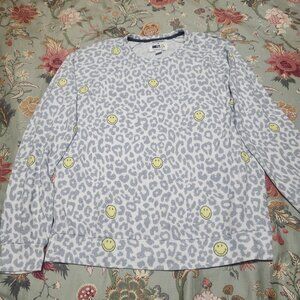 P.J. Salvage x Smiley Face Pajama Top Multi Color Size Small